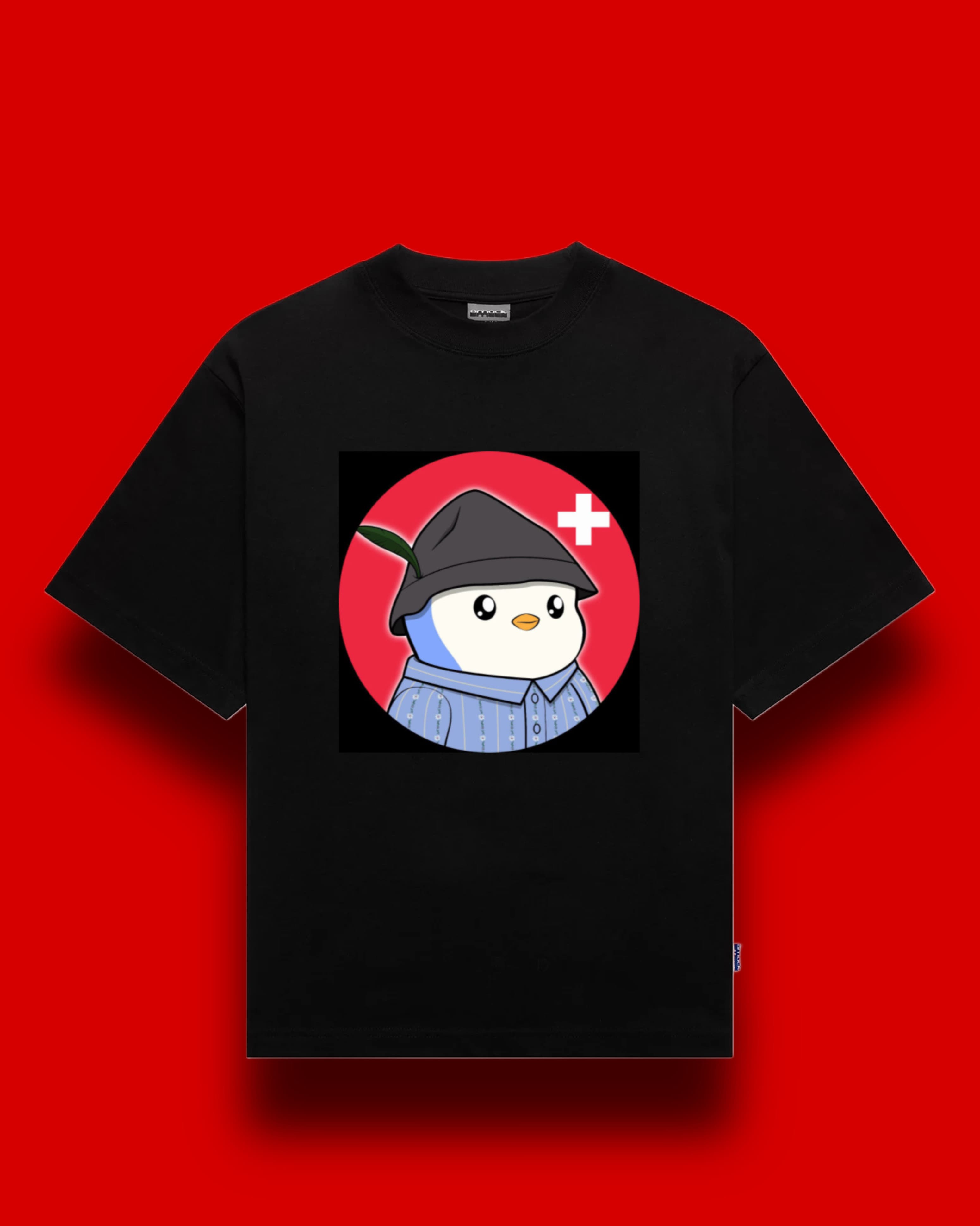 T-Shirt - PudgySwiss Black (Front)