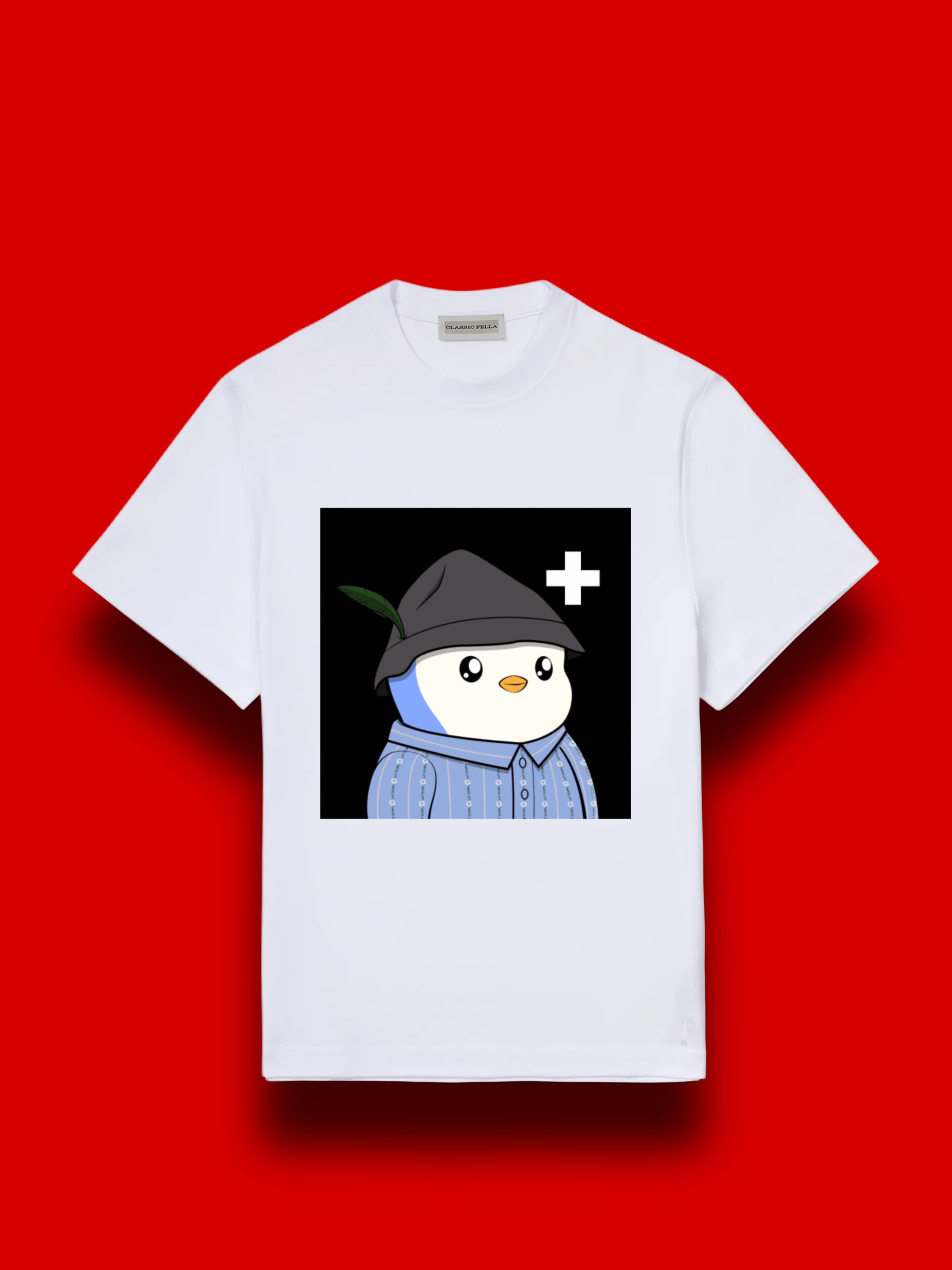 T-Shirt - PudgySwiss White (Front)